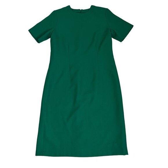 Vtg Vicki Wayne women's dress 10 green Short sleeve midi 100% polyester - Picture 1 of 6